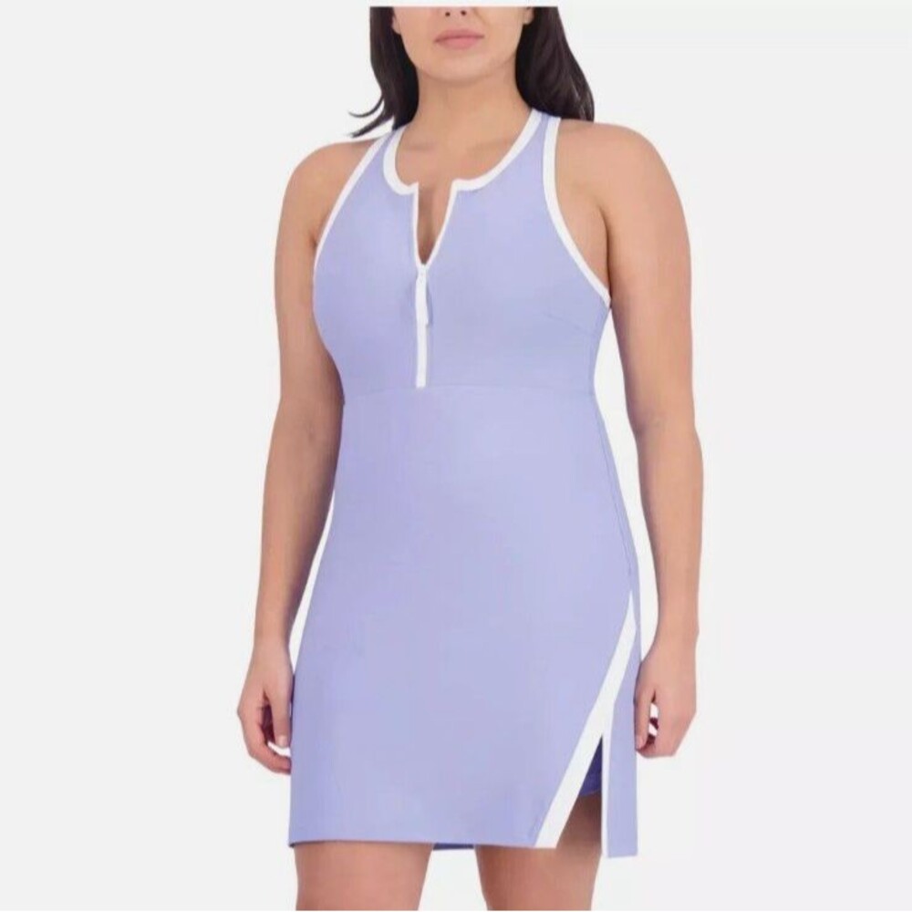 NWT Sage Collective Athletic Tennis Dress with Built-In Shorts Purple- Size M